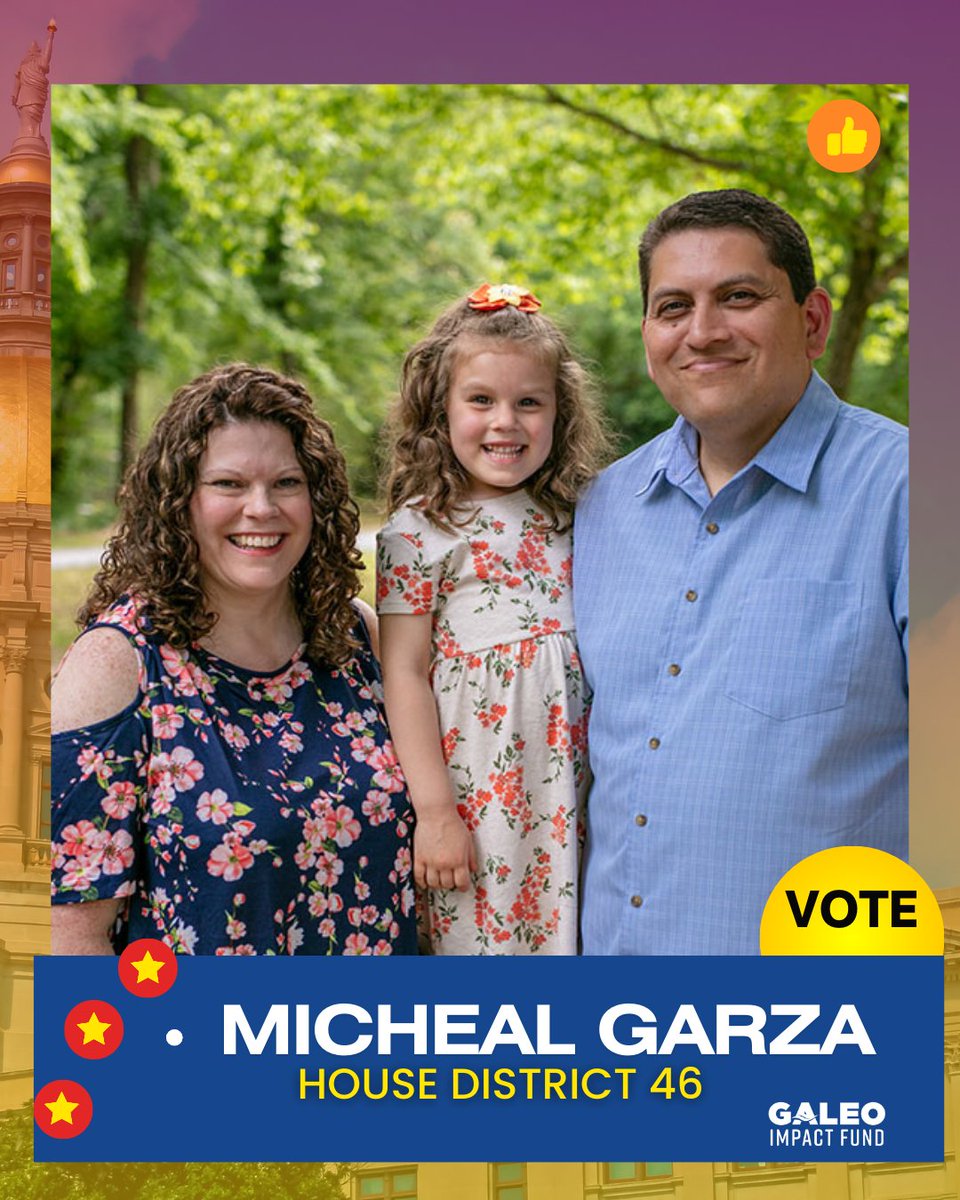 ‼️ENDORSEMENT ALERT ‼️Running to represent the people of State House District 46, Micheal Garza is a local business owner, proud father, and dedicated advocate for his community. 
We’re proud to support @micheal4ga!

#galeoimpactfund #gapol #georgia #latinosenatlanta