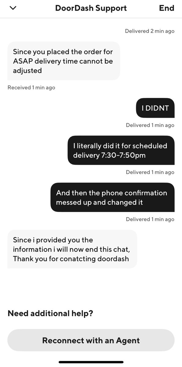 wmatthews323's tweet photo. DoorDash customer service is both rude and remarkably unprofessional. Just got the door pass and cancelling… unreal. https://t.co/bb7UWo9uvZ