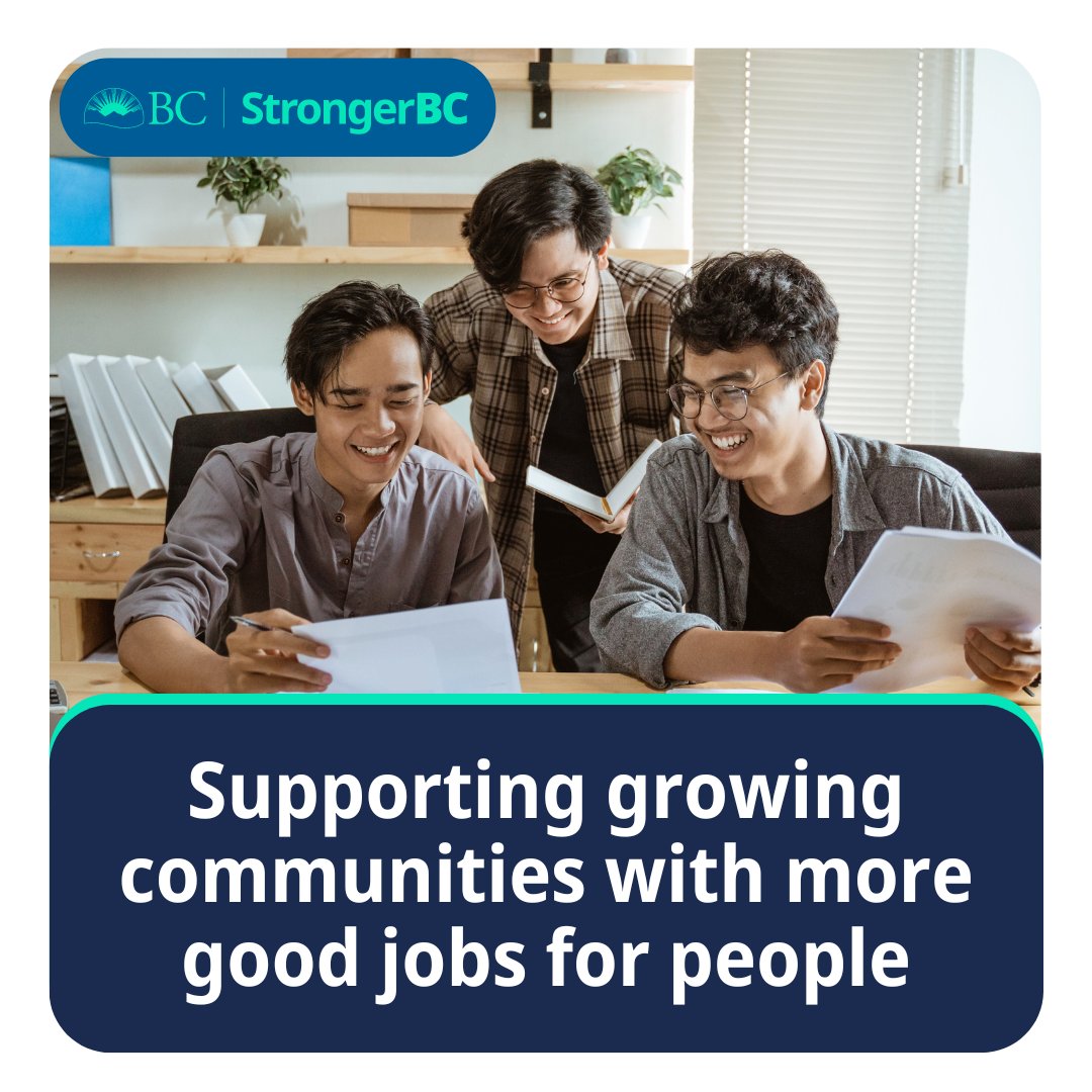 BC added 23,400 jobs in April – and has the lowest unemployment rate in Canada at 5%. Creating good, stable jobs for people in BC is one of the actions we're taking to support growing communities and make sure everyone can build a good life here. StrongerBC.gov.bc.ca/SafeCommunities