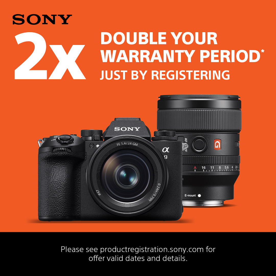 BIG NEWS! If you purchase any Sony product between now and September 30, 2024, Sony is now offering an additional 1-year extended limited warranty (Sony manufacturer’s warranty), which will allow for customers to have a total of 2 years of limited warranty, just by registering