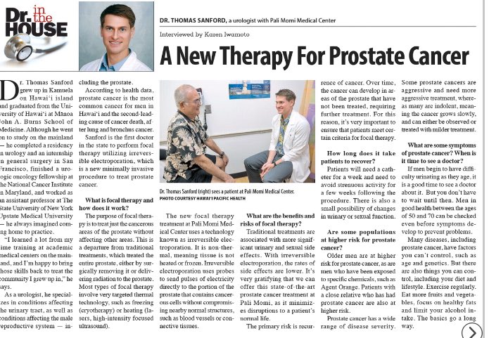 Congratulations to @T_Sanf for pioneering the implementation of focal therapy for prostate cancer in Hawaii. His remarkable ability to make an immediate impact at Hawaii Pacific Health is truly commendable. #ProstateCancer #focaltherapy @vourganti @PeterPintoMD