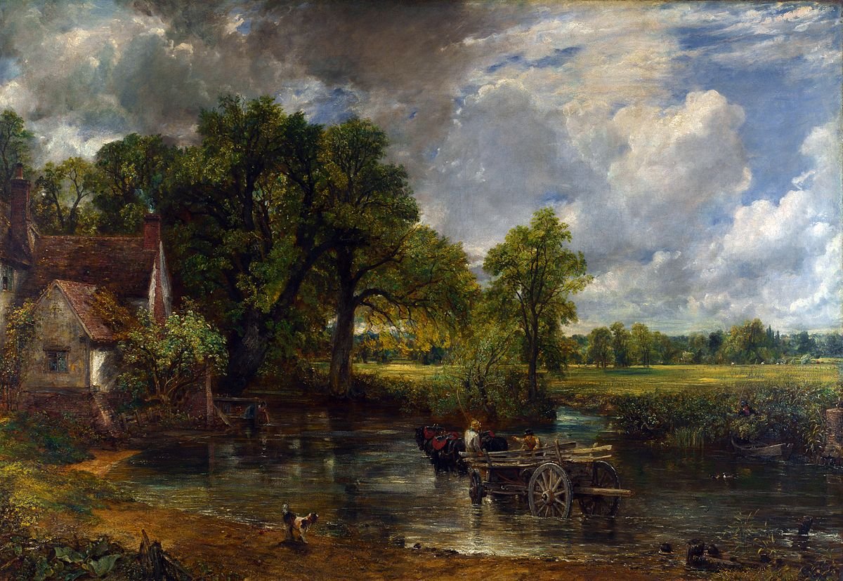 #HistoryofPainting John Constable RA (11 June 1776 – 31 March 1837) was an English landscape painter in the Romantic tradition. #TheFreeExhibition 'The Hay Wain.', 1821 Collection National Gallery