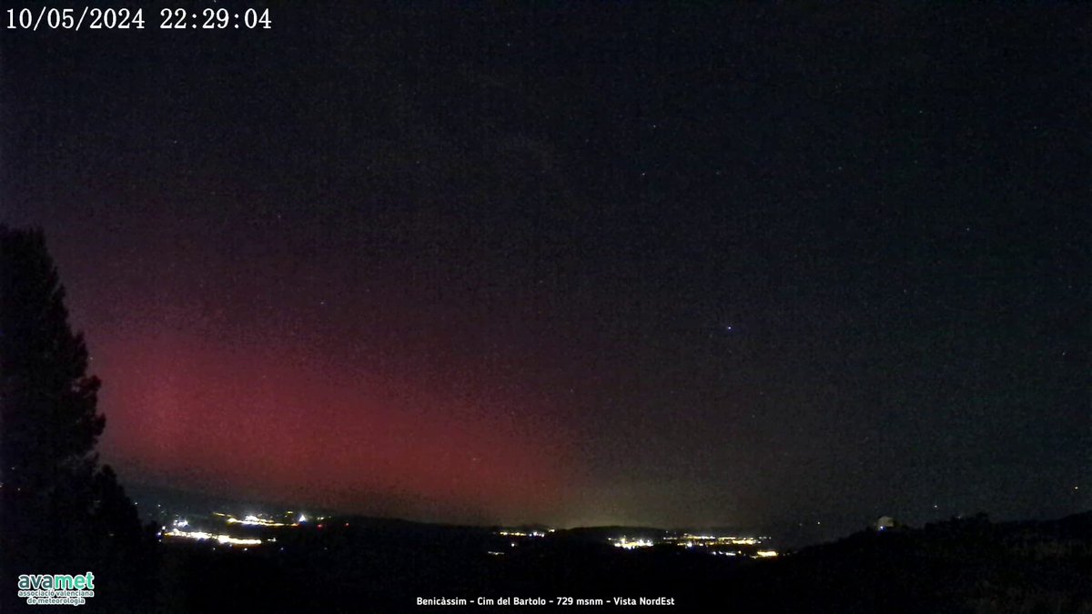 Increïble que es puga vore una Aurora Boreal desde Benicàssim!!!!!