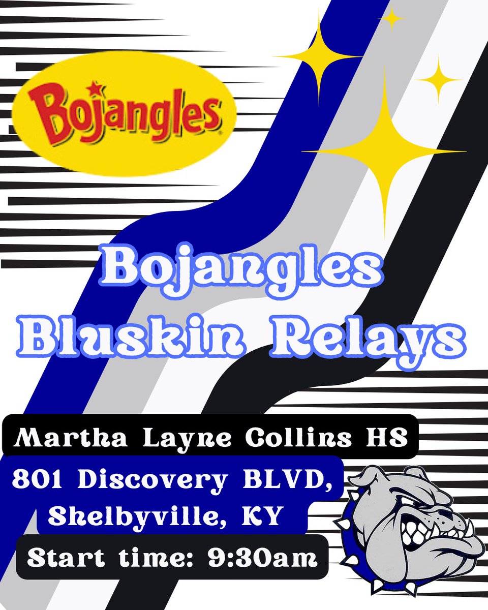 HS Track in action tomorrow at the Bojangles Blueskin Relay 9:30am Martha Layne Collins High School 801 Discovery BLVD, Shelbyville, KY 40065