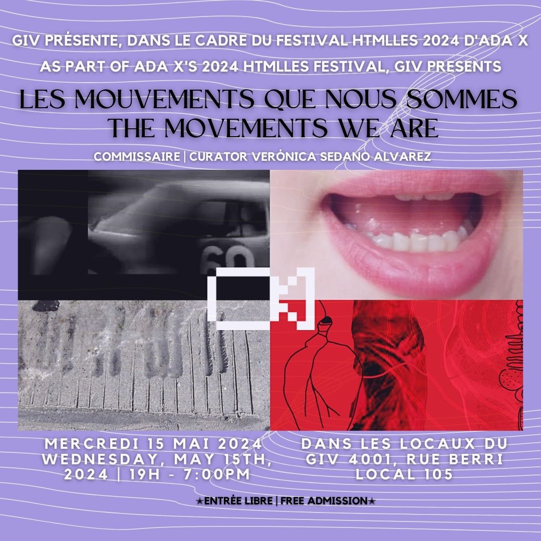 🔔Rappel | Reminder 🔔

𝐋𝐞𝐬 𝐦𝐨𝐮𝐯𝐞𝐦𝐞𝐧𝐭𝐬 𝐪𝐮𝐞 𝐧𝐨𝐮𝐬 𝐬𝐨𝐦𝐦𝐞𝐬 | 𝐓𝐡𝐞 𝐦𝐨𝐯𝐞𝐦𝐞𝐧𝐭𝐬 𝐰𝐞 𝐚𝐫𝐞

15 mai, 19 h | May 15th, 7:00 PM
au | at  GIV

facebook.com/events/9546932…