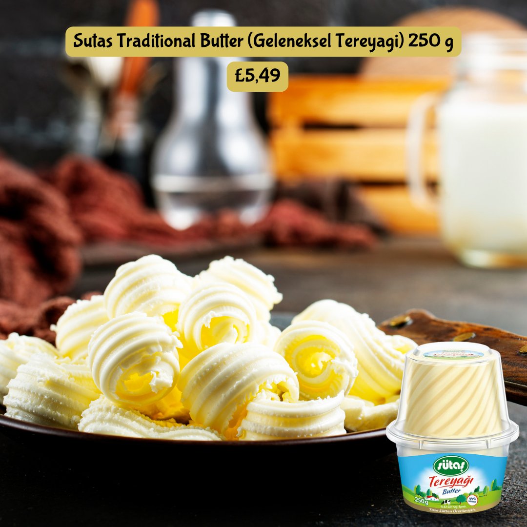 Elevate Your Meals with Sütaş Traditional Butter! #BestGroceryLondon #onlinefood #onlinefooddelivery #onlinefoodordering #turkishgrocery #turkishfood #orderonline    #turkishdelight #SütaşButter #PureGoodness #FarmToTable #TurkishMarketTaste #NaturalIngredients #DeliciousFlavor