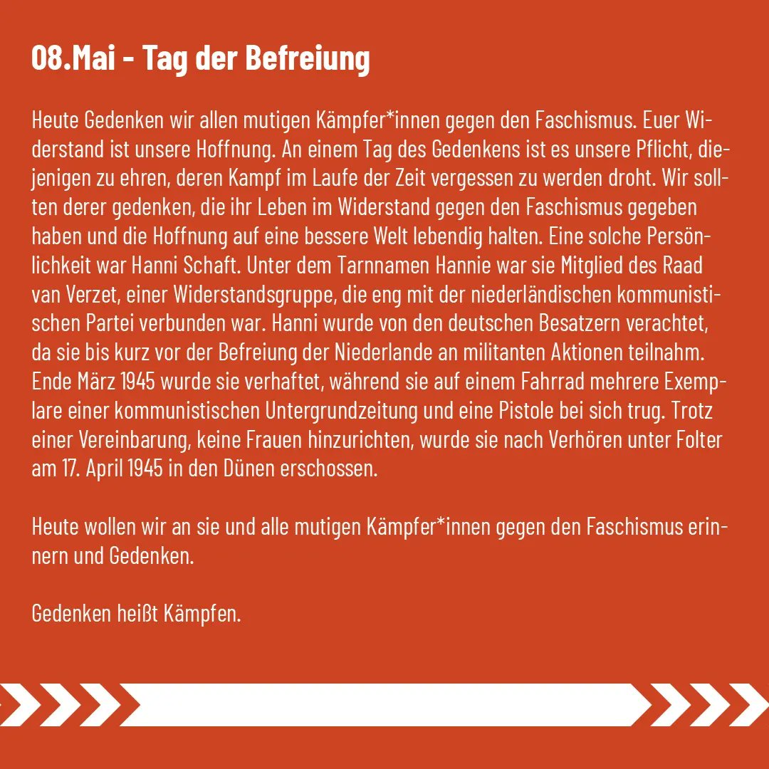 soz_perspektive's tweet photo. Wir erinnern an den Schwur der ehemaligen Häftlinge des KZ Buchenwald "Die Vernichtung des Nazismus mit seinen Wurzeln ist unsere Losung. Der Aufbau einer neuen Welt des Friedens und der Freiheit ist unser Ziel."

NIE WIEDER FASCHISMUS, NIE WIEDER KRIEG! https://t.co/kC4jWSomo2