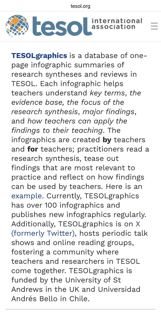 We are pleased to be listed on the Research Directions page of @TESOL_Assn! 🔗 tesol.org/professional-d…