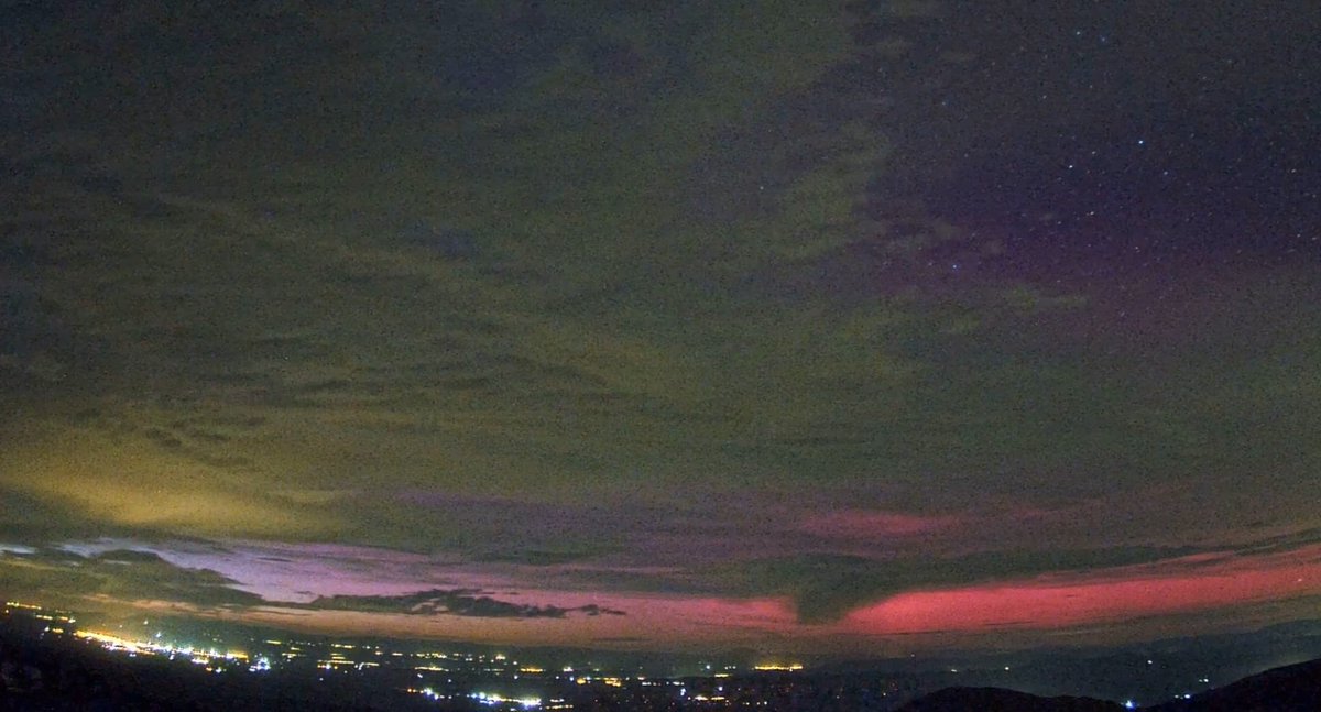 De nuevo nos honra con su presencia una aurora boreal en Calar Alto. #Auroraboreal #Auroraborealis