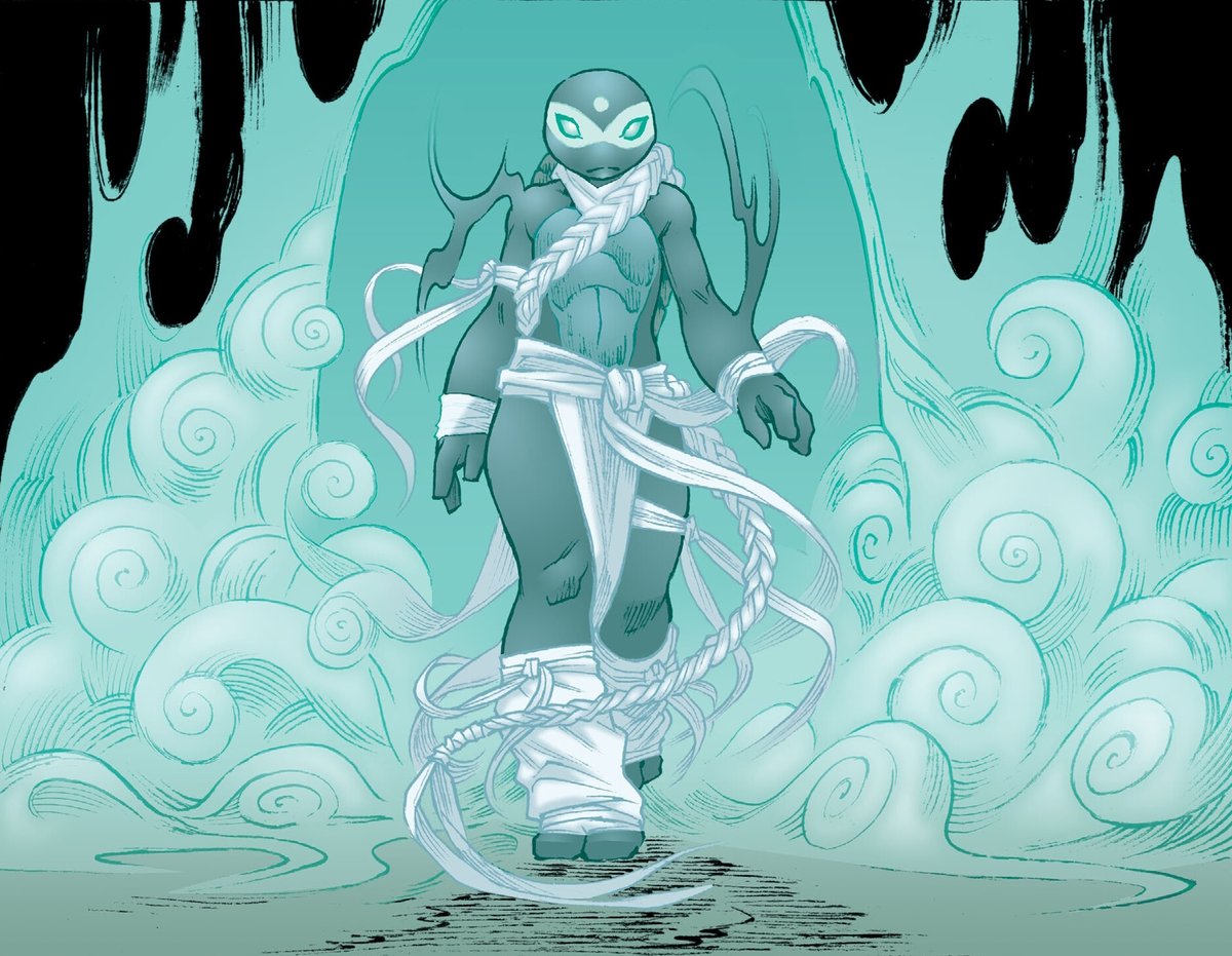 Over the span of a couple years, @IDWPublishing TMNT's Venus had one of the hardest, most impressive storylines and character developments in the whole series. Her closing chapter in issue 150 was beautiful. Art by creator @mooncalfe1
