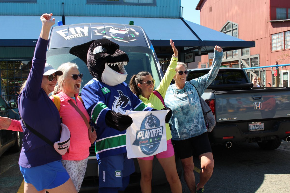 The hype is real in Vancouver today! 💙💚 Granville island was buzzing with excitement when @canucksfin and @1kirkmclean stopped by for today’s Find Fin, presented by TD! You can Find Fin around town every Canucks game day, thanks to @TD_Canada