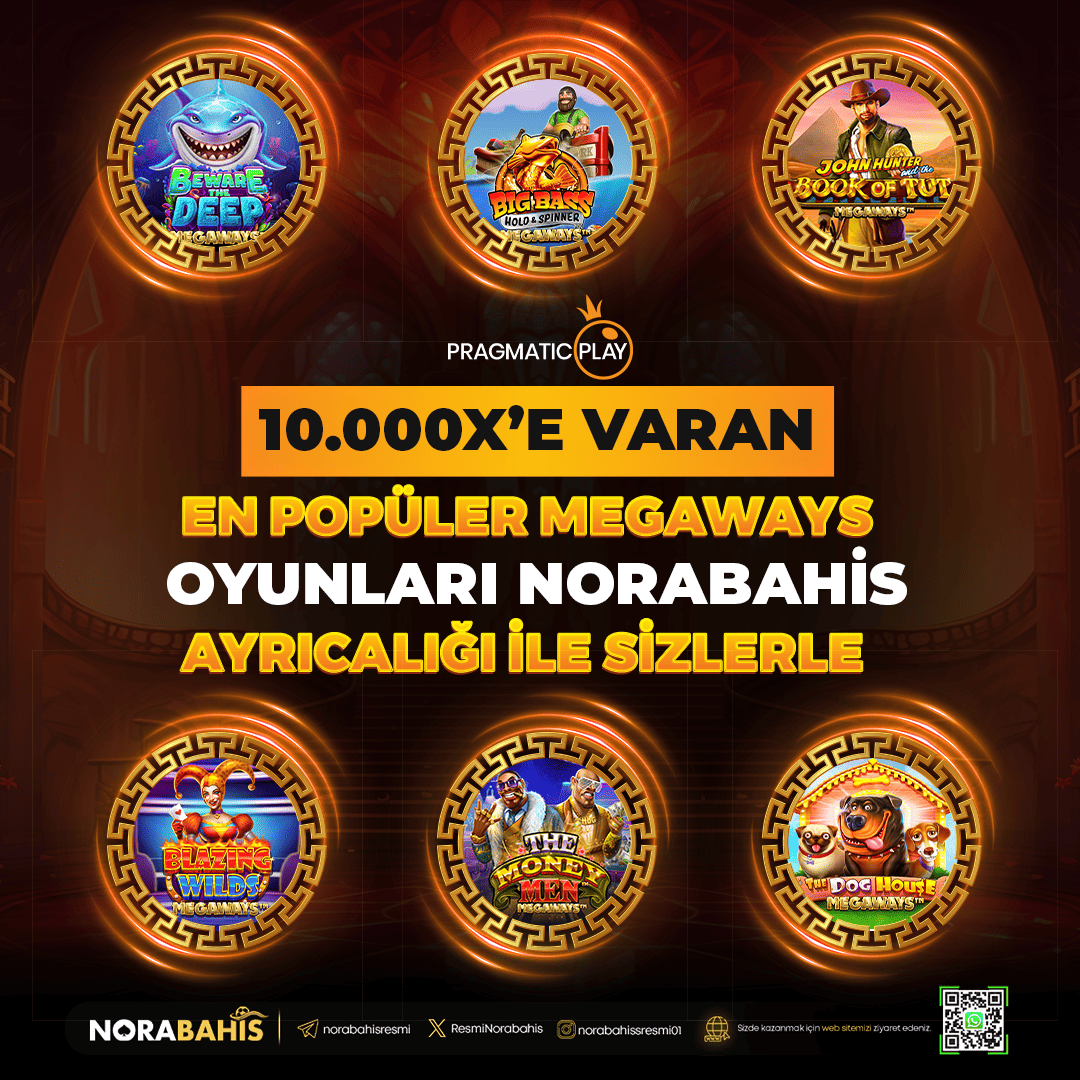 ❤️ Norabahis'te en popüler Megaways slotları şimdi sizlerle! ❤️

✨ Beware the Deep Megaways
✨ Big Bass Hold & Spinner Megaways
✨ John Hunter and the Book of Tut Megaways
✨ The Dog House Megaways 🐕
✨ The Money Man Megaways
✨ Blazing Wilds Megaways

🪩 Norabahis'teki en