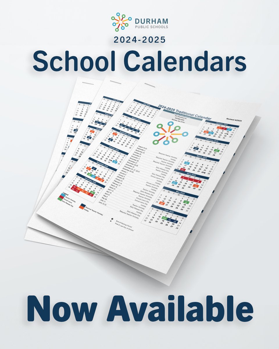 📅 Exciting news! The updated 2024-25 school calendars are now available on DPSNC.net! 🎉 Stay informed about important dates and events for the upcoming academic year. Check them out today! #WeAreDPS