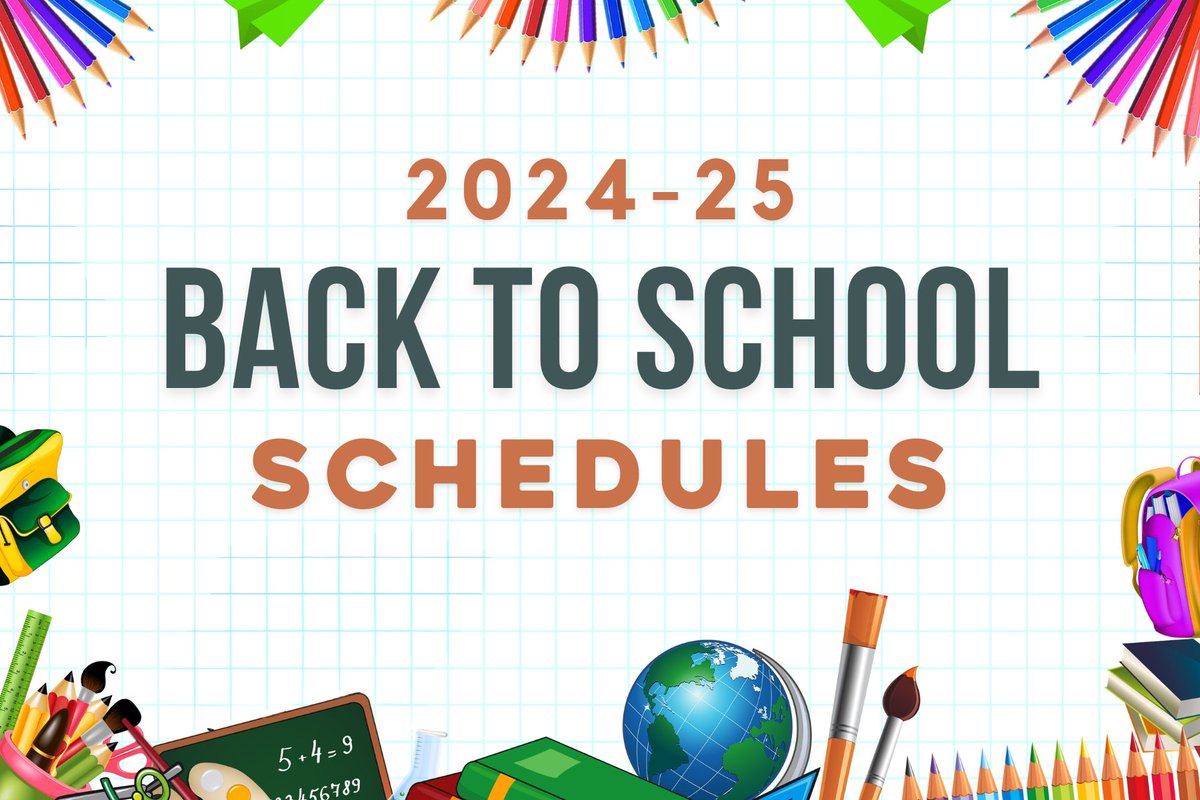 School schedules for the upcoming 2024/25 school year have been announced. Please click the article link to access it. edl.io/n1920679
