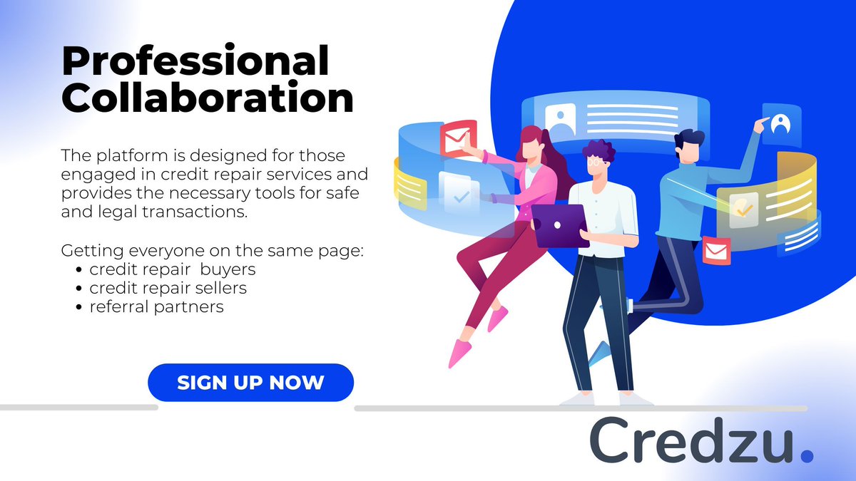 credzu's tweet photo. Credzu platform equips credit repair buyers, sellers, and referral partners with safe and legal tools for seamless transactions. Join the conversation today! #creditrepair #transactions #credzu  #creditenhancement #mortgage https://t.co/AOwX3bojUE