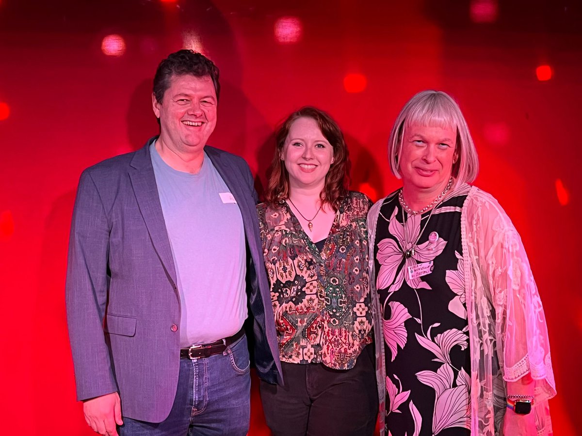 Alan Duggan (Ardán), Leela Collins (Screen Ireland), and Kerry Michelle O’Brien (Northern Ireland Screen) at Run For The Border 2024 #RFTB2024 💚✨👾