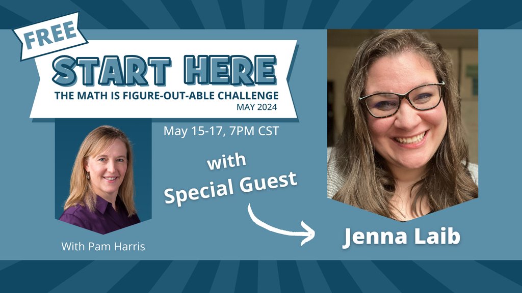 Jenna Laib is the brains behind Slow Reveal Graphs & will be my Special Guest @ The FREE Math is FigureOutAble Challenge. May 15-17 at 7pm CT. We're going live in 5 days! Join us: mathisfigureoutable.com/challenge #MathIsFigureOutAble #MathChat #MTBoS #ITeachMath #MathEd #Mathematics