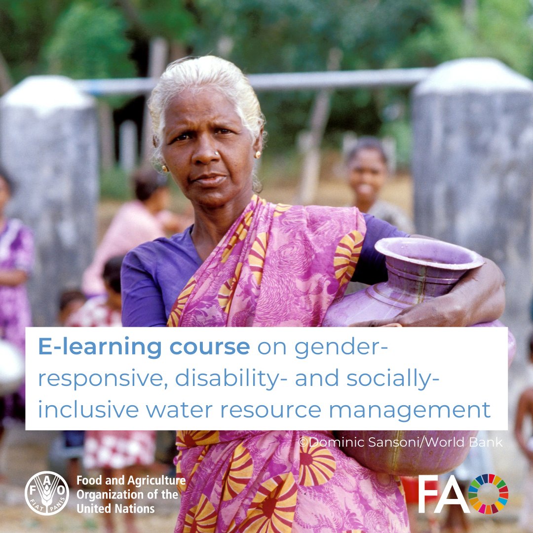 💻 New free course with digital certification available at @FAO e-learning Academy. Learn how to incorporate gender equality, disability and social inclusion (GEDSI) in your projects, to make them more inclusive and effective. 👉ow.ly/9EyR50RA5Hy