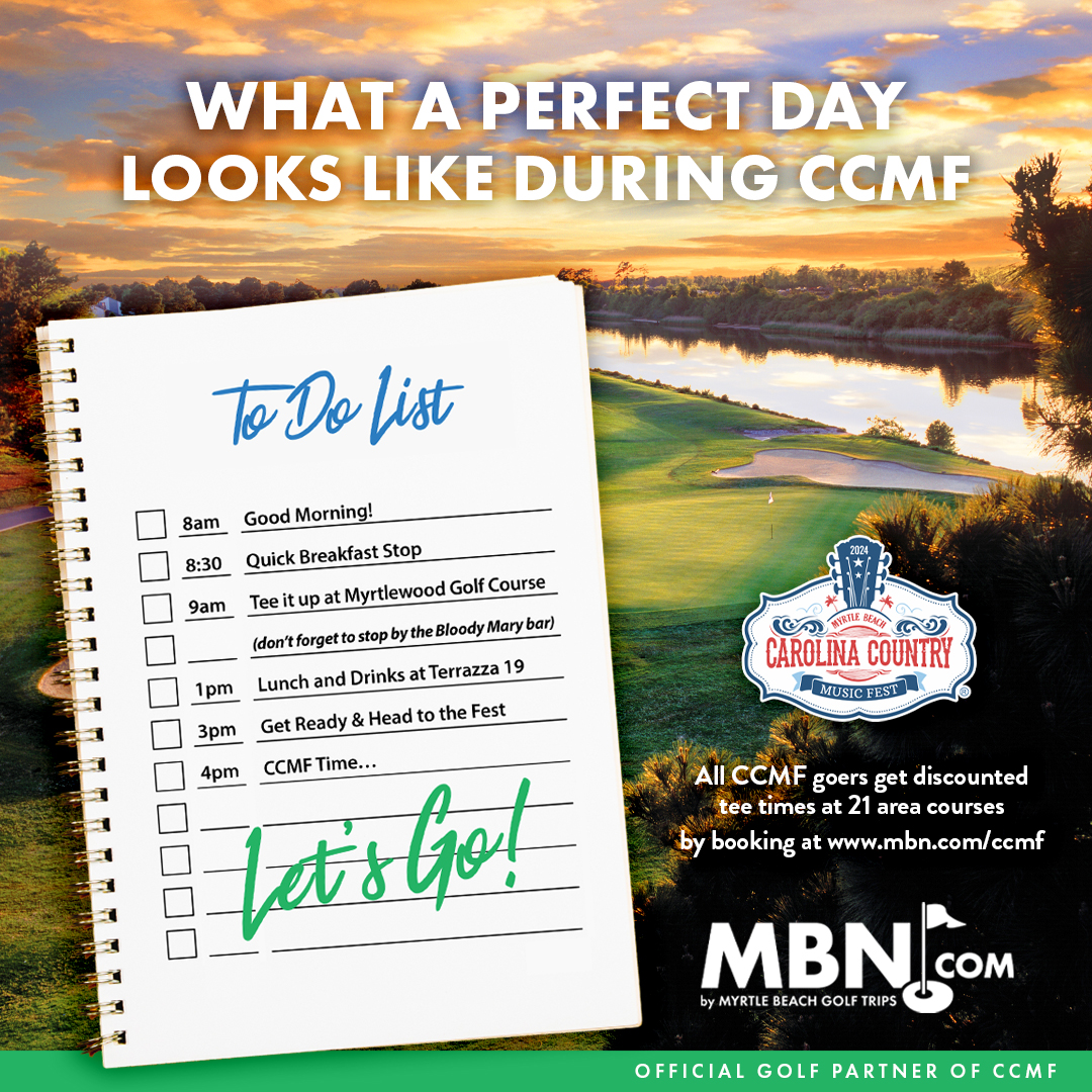 Name a better day… Pro Tip: Book your tee times with our friends at mbn.com/ccmf for exclusive, discounted rates during the fest.