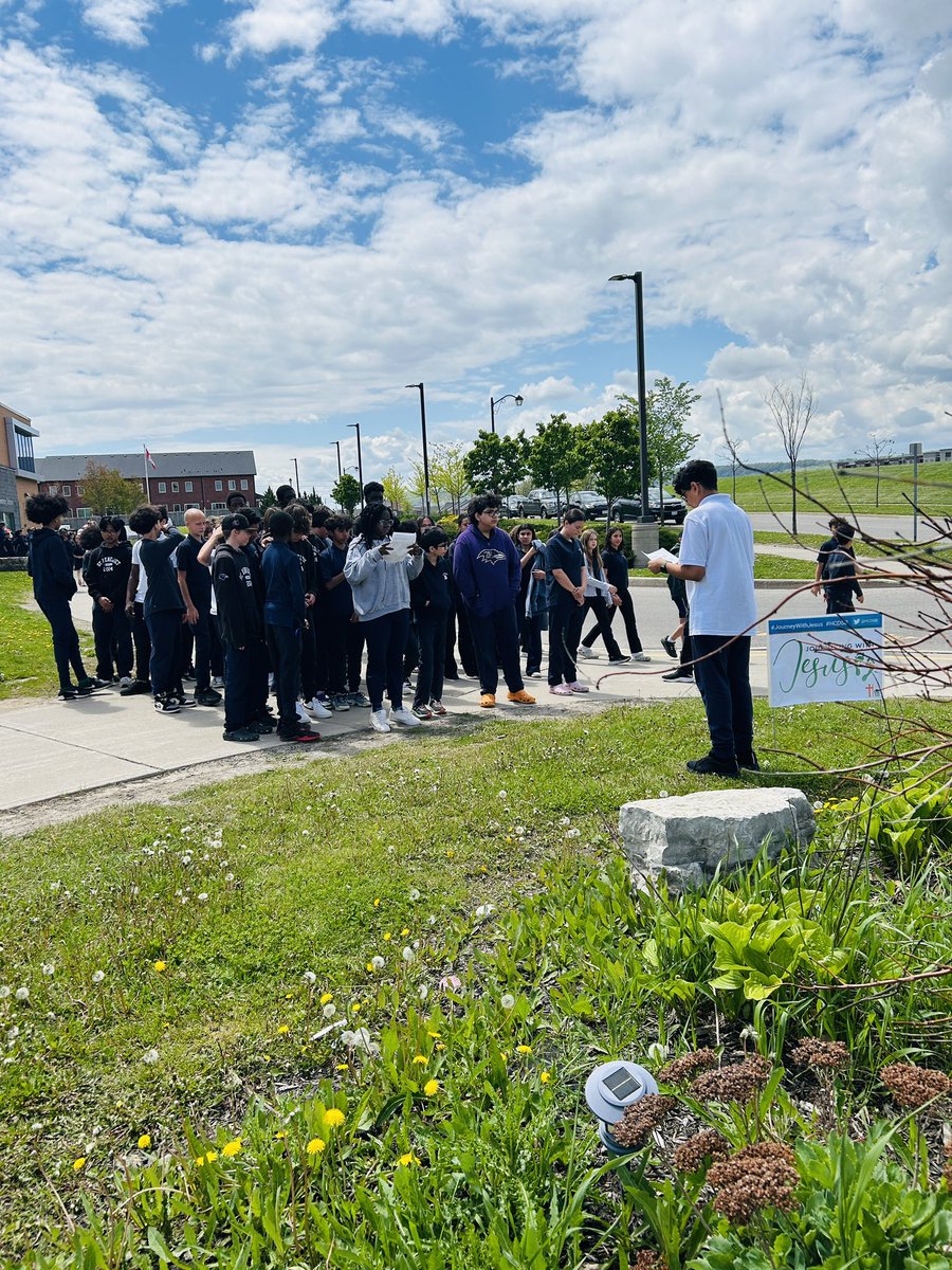 It was a beautiful day for us to reflect in prayer together during our Journey with Jesus. #journeywithjesus #hcdsb @StBeneHCDSB