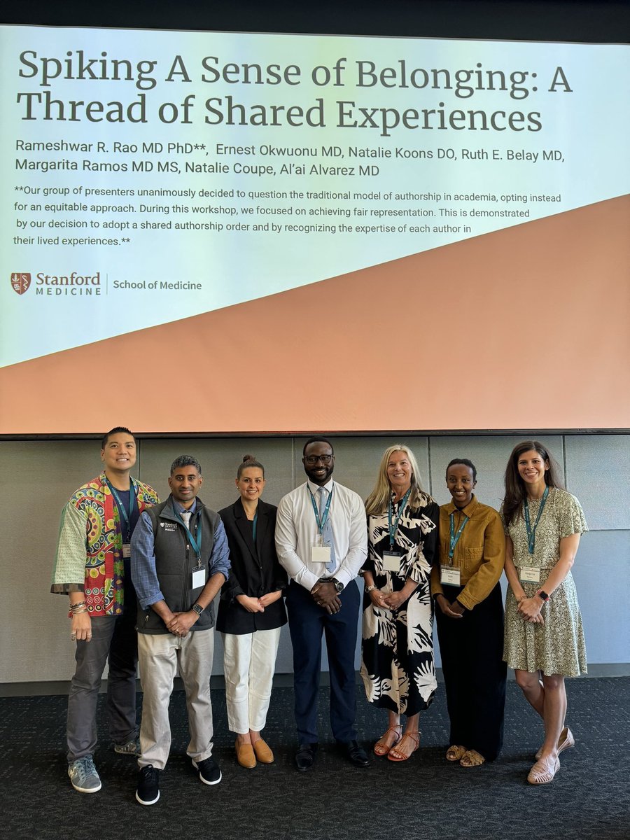 I am so proud to be a part of this incredible LEAD scholars team!!! We certainly created big change today and shared our stories of authenticity. Thank you for everyone for their support!🤩 #Belonging #DEI #Authenticity @StanfordODME @StanfordMed @StanfordMedRes @stanfordanes