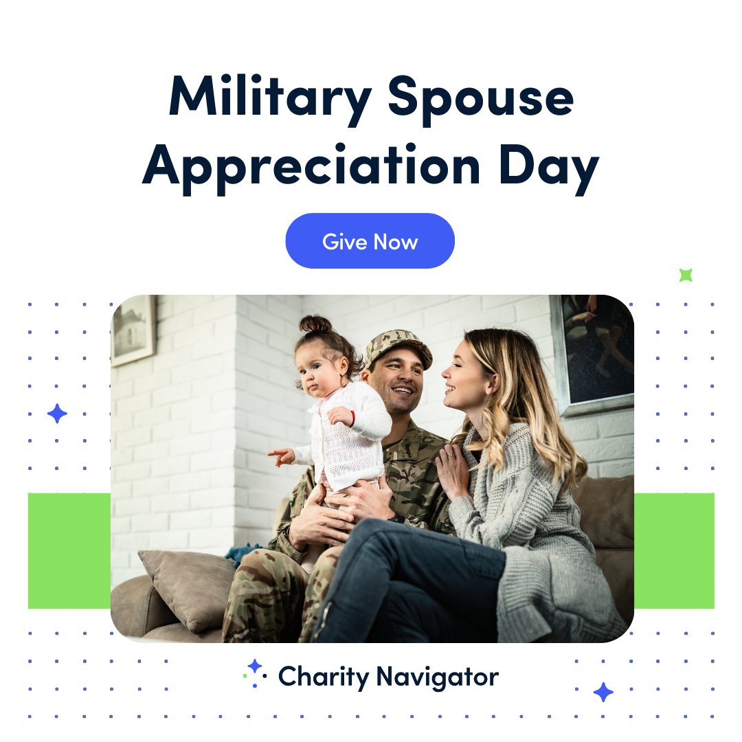 Happy #MilitarySpouseAppreciationDay! These often unsung heroes are essential members of our communities. Today is a great day to show your thanks with a message and a donation to a charity that supports military families.