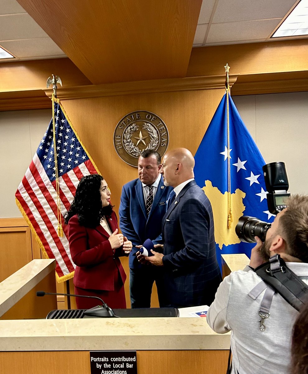 The President of a sovereign and independent state visiting Collin County is not something that happens every day! @VjosaOsmaniPRKS, the president of Kosovo, was received with a warm welcome at the Collin County Courthouse today. I want to thank my colleague State Rep Matt…
