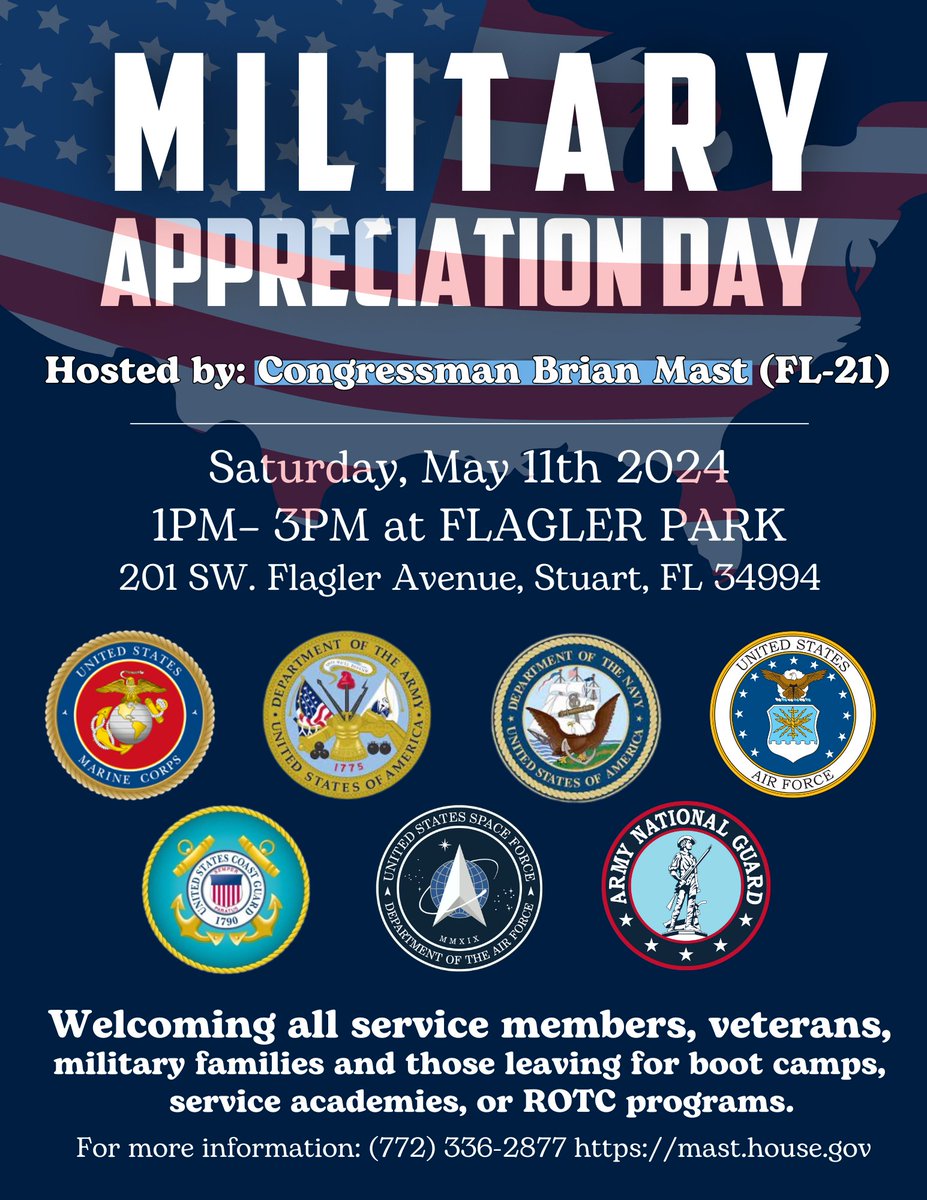 We are welcoming all servicemembers, military families, and those leaving for boot camps to join us at our Military Appreciation event tomorrow.

Hope to see you there!