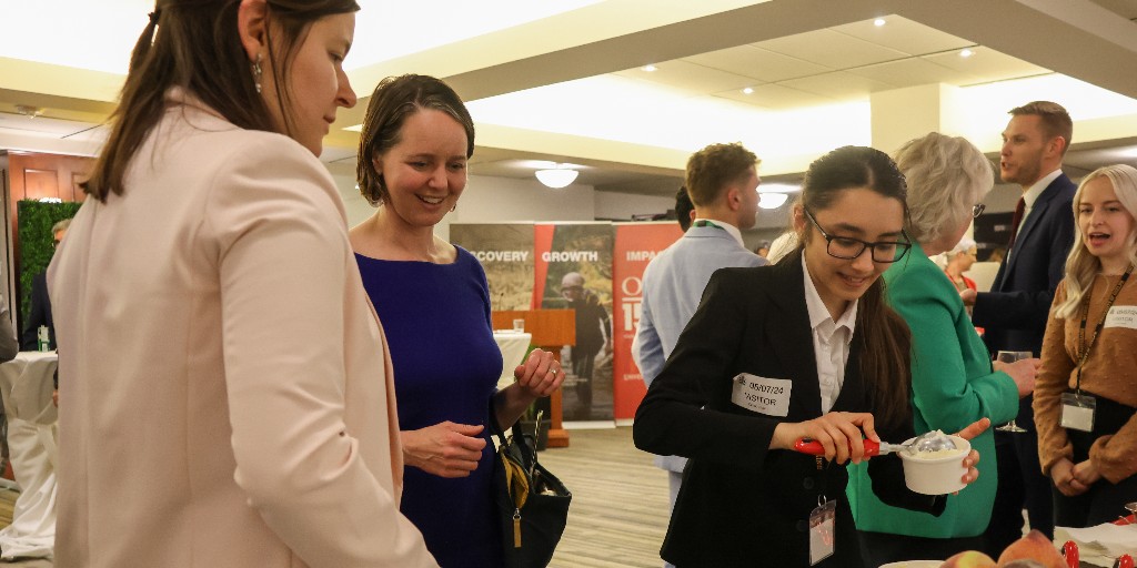 On May 7, #UofG held a reception at Queen’s Park to showcase our research and innovation to the @ONgov and industry partners where we celebrated the anniversaries of @UofGuelphOAC's 150th and #UofG’s 60th, highlighting our impact on the agri-food sector.