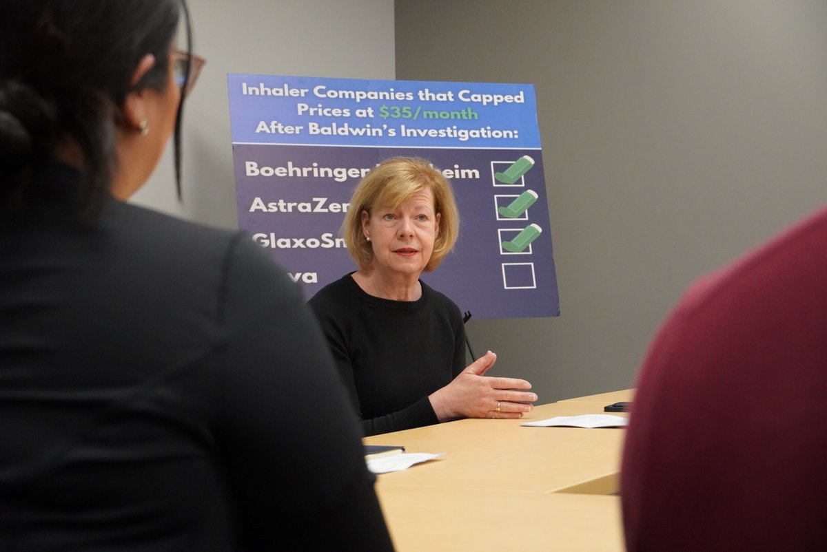 It was a great day in Green Bay where I heard firsthand from Wisconsinites with asthma who will now have their lifesaving inhalers capped at $35/month! I fought hard to hold big drug companies accountable and I’m glad to see their health care costs being lowered.