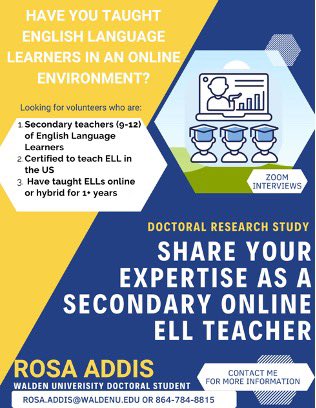 Marquita Jackson (@mjacksonscholar) on Twitter photo Calling all #highschool teachers!! Would you like to participate in a Doctoral Research Study??? If so, take a look at the provided flyer!! <a href="/tesol/">American TESOL Institute</a> <a href="/TESOL_Assn/">TESOL Intl Assn</a> <a href="/actfl/">ACTFL</a> <a href="/ncte/">National Council of Teachers of English (NCTE)</a> <a href="/NABEorg/">NABE- National Association for Bilingual Education</a> Calling all #highschool teachers!! Would you like to participate in a Doctoral Research Study??? If so, take a look at the provided flyer!! <a href="/tesol/">American TESOL Institute</a> <a href="/TESOL_Assn/">TESOL Intl Assn</a> <a href="/actfl/">ACTFL</a> <a href="/ncte/">National Council of Teachers of English (NCTE)</a> <a href="/NABEorg/">NABE- National Association for Bilingual Education</a>