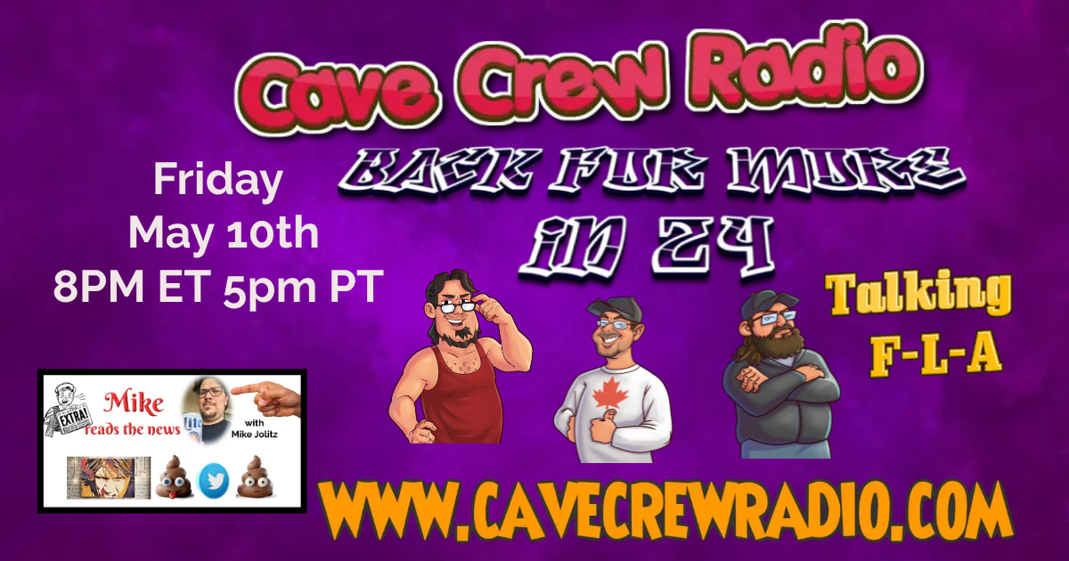 Live 8pm ET 5pm PT cavecrewradio.com on #FacebookLive and #YouTubeLive
youtube.com/watch?v=PIeIMw…
Featuring <a href="/MikeJolitz/">Mike Jolitz</a> and lots of Talking FLA! #PodernFamily #Livestream #Comedy #TalkRadio #FloridaMan