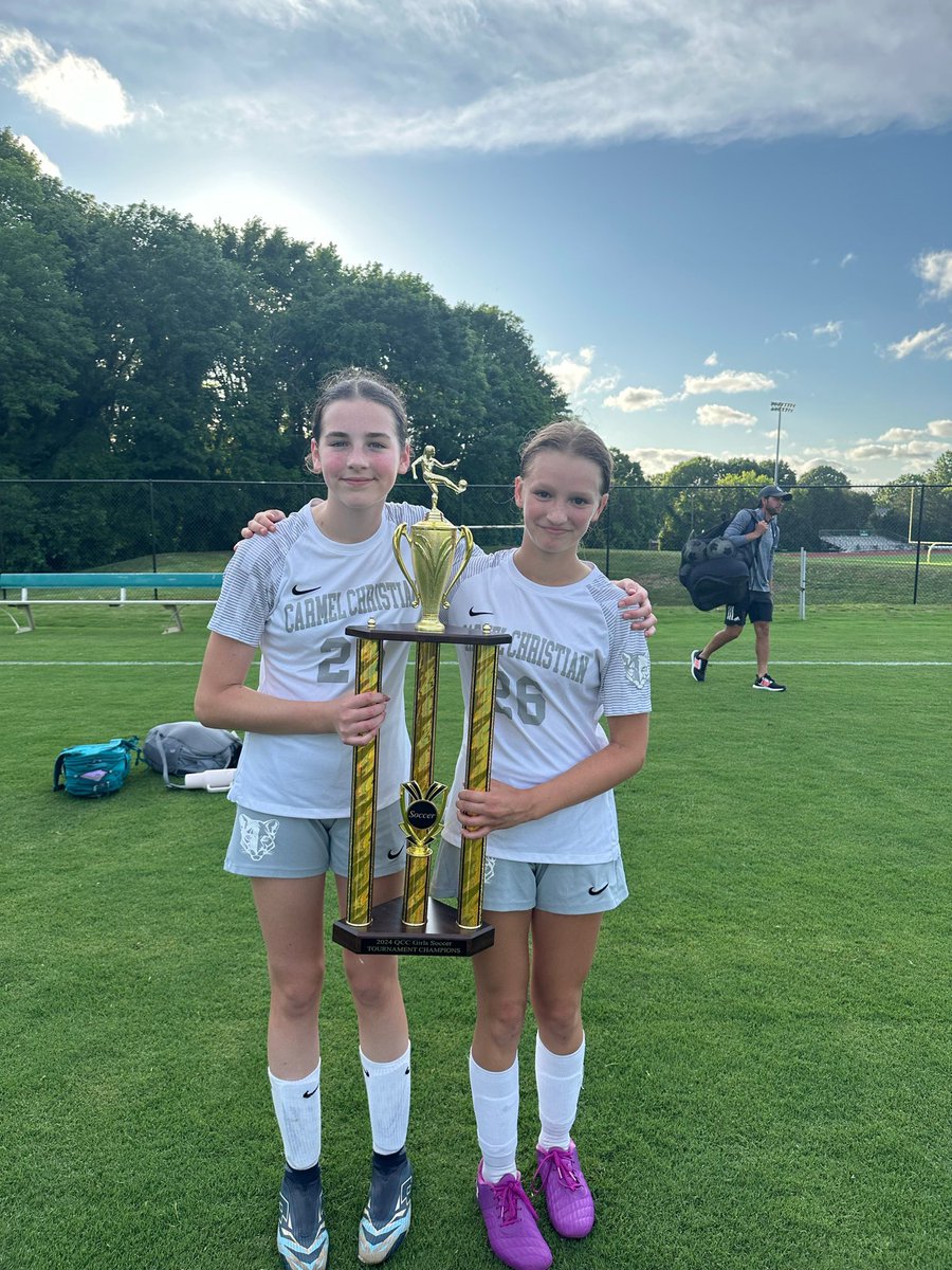 Congratulations to these Ladies and the Carmel Christian School for winning the girls MS QCC conference.True testament of hard work. Thank you for representing Alpha well.⚽️❤️ #OneFamily #AlphaSoccerAcademy