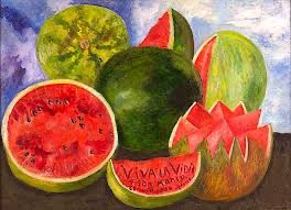 Frida Kahlo’s last painting “Viva La Vida” (1954) …and for our times #FreePalestine
