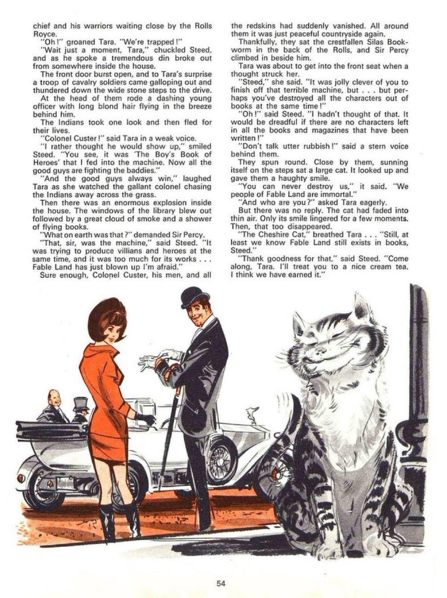 TimeLordDrew61's tweet photo. A Great Avengers story from a TV Comic Annual #TheAvengers #JohnSteed #TaraKing #TVComic #Annual https://t.co/AWhxc8rear