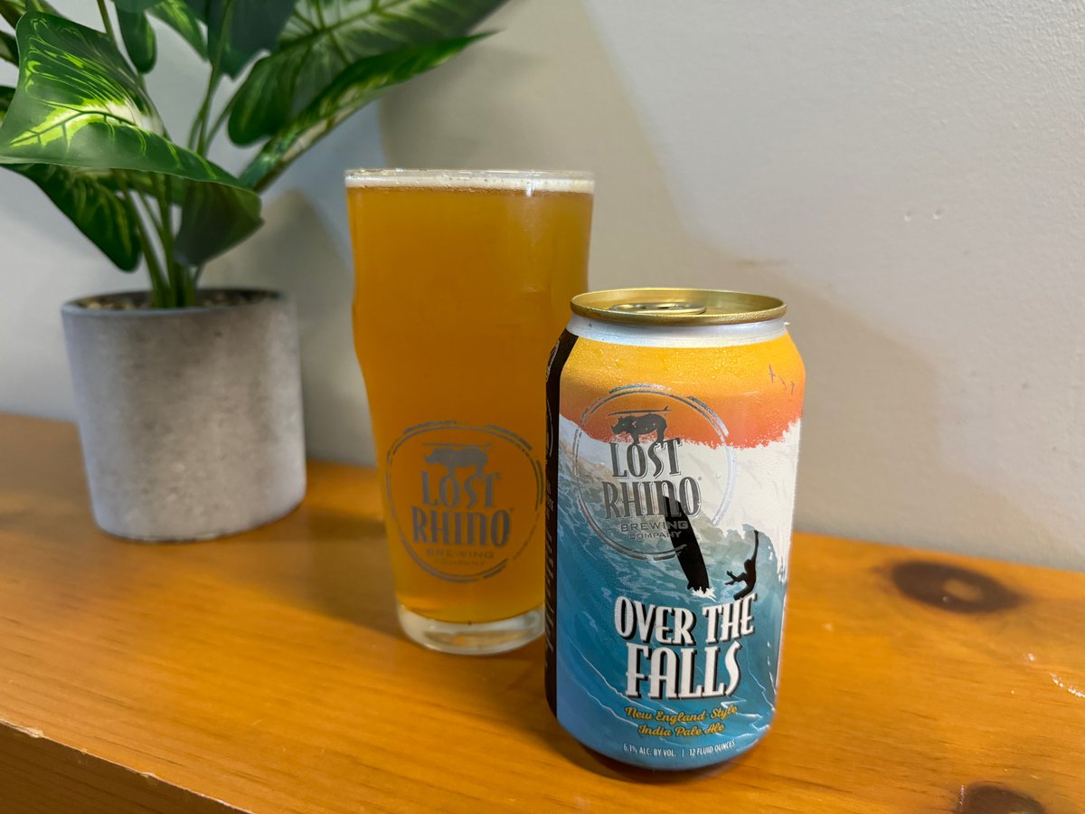 LostRhino's tweet photo. Over the Falls is an easy-drinking kind of beer, perfect for summer ☀️ With bold tangerine and citrus aromas, this New England-Style IPA is hazy with blood-orange flavors. 🍊🍺 https://t.co/BIo5xe6hSu