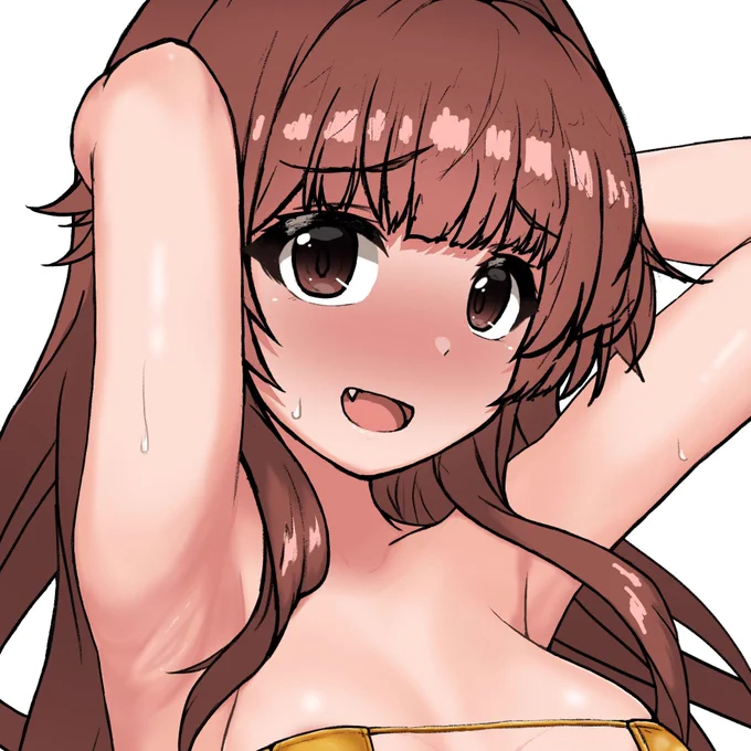 腋球磨(腋を頑張って塗ったので等倍で見てくださいの意) 
