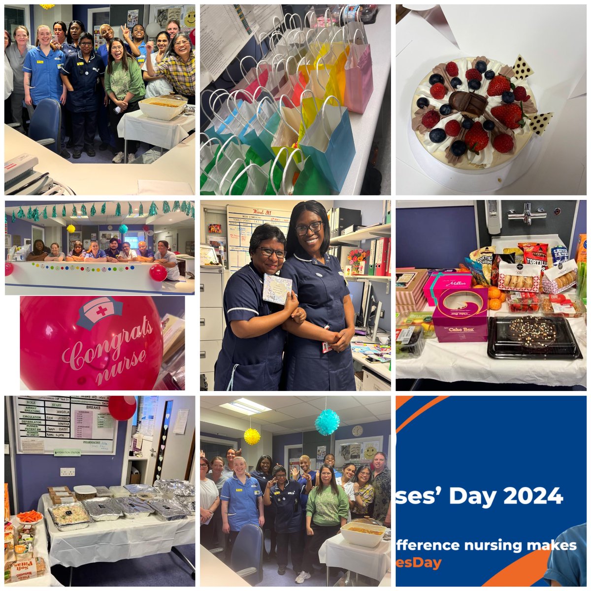 MHCUSalford's tweet photo. Nurses day Celebrations continue!  Thanks to all Nurses around the world 🙌🏽 ❤️💊💉🎉#InternationalNursesDay2024  #thanksEnidforfood @giphties https://t.co/FnXNVD6VHm