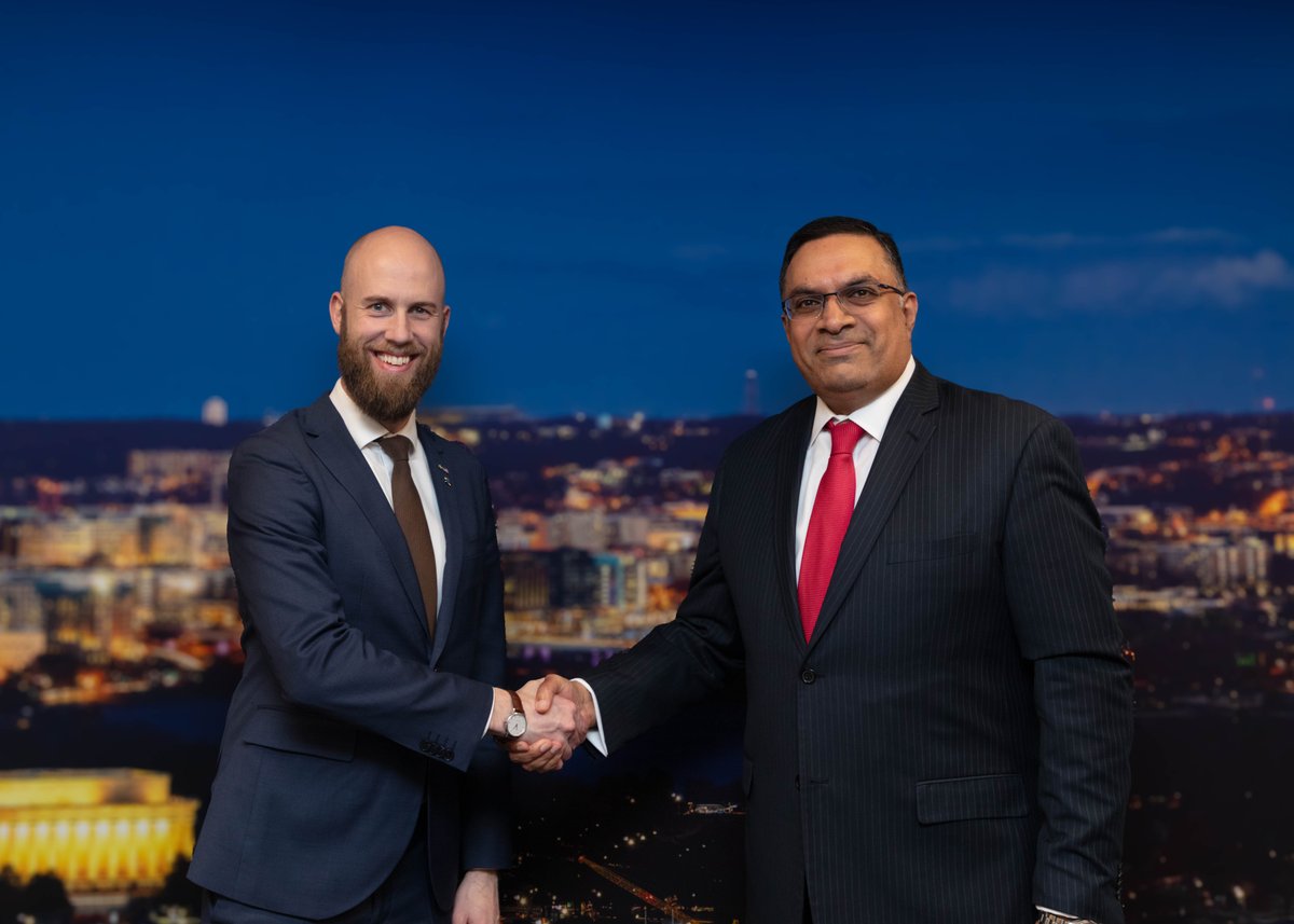 Thanks🇸🇪Minister @CarlOskar Bohlin, @ForsvarsdepSv, & @MSBse for a great discussion w/Dep Dir Natarajan on global #cyber threats, #securebydesign, public-private partnerships, & stronger #cybersecurity awareness. We look forward to our continued friendship & collaboration!