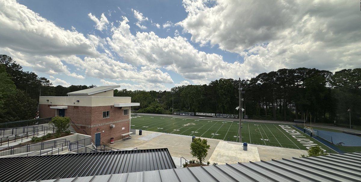 Loving the view from the new St. Joan of Arc Field House @StPiusXAtlanta 📍Atlanta, Ga. with @spxad and @garrett_loges.