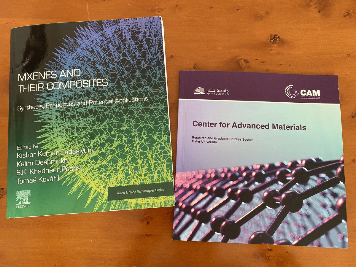 I not only reviewed CAM, but also found many excellent research activities at @QatarUniversity. Got a book about MXenes as a present! @drexelnano @2dMxenes