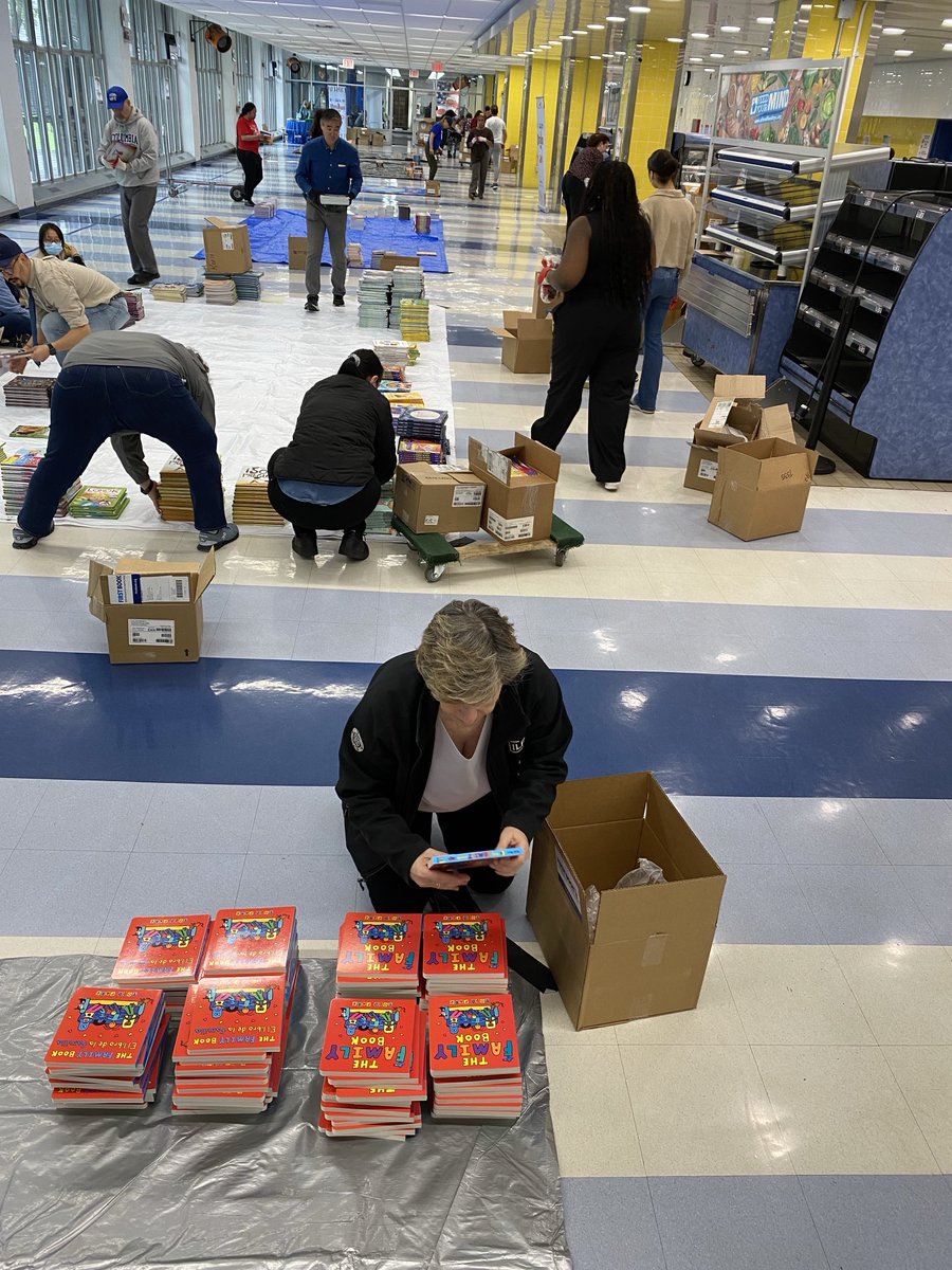 Today, I helped parents, teachers, and volunteers set up for tomorrow’s book giveaway. We are celebrating giving away 10 million books through our partnership with @FirstBook. I am so excited and proud of the work we’ve done to share the love of reading with kids.
