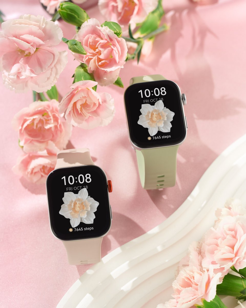 Surprise Mom with the stylish #HUAWEIWatchFIT3, featuring a blooming watch face, as a token of appreciation for all that she has done. 🌺 #MothersDay #GiftForMom