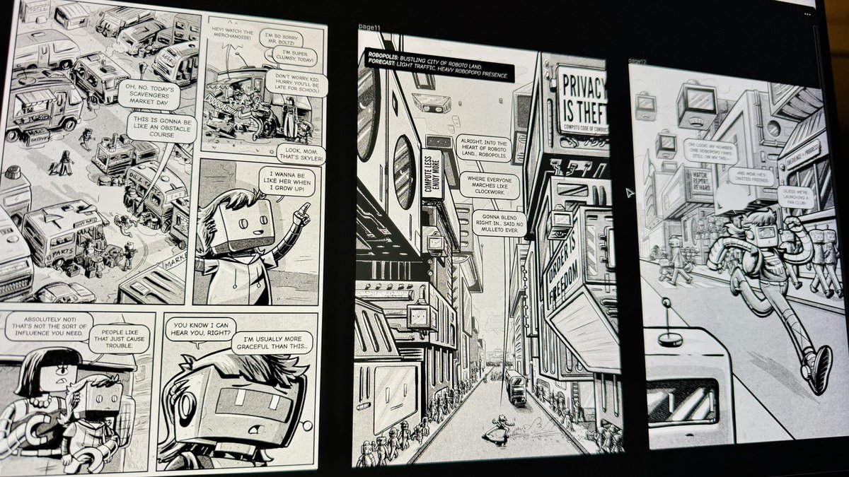 after drawing everything on procreate, it’s great to wireframe the script of your comics on @figma