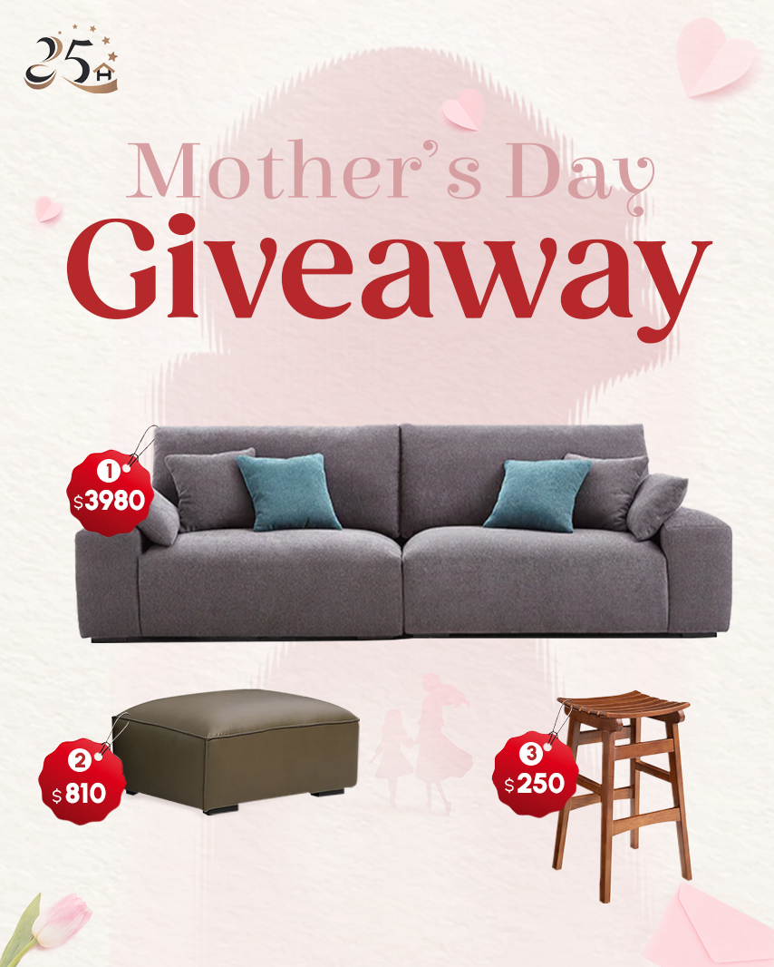 🌟 To all the nurturing souls who make home feel like a warm embrace - this Mother's Day giveaway is for you! 

📍 Tip: The giveaway is only on Instagram, head over to @25homeofficial to enter!

#25home #25homefurniture #motherdaygift #mothersday #Mothersday2024