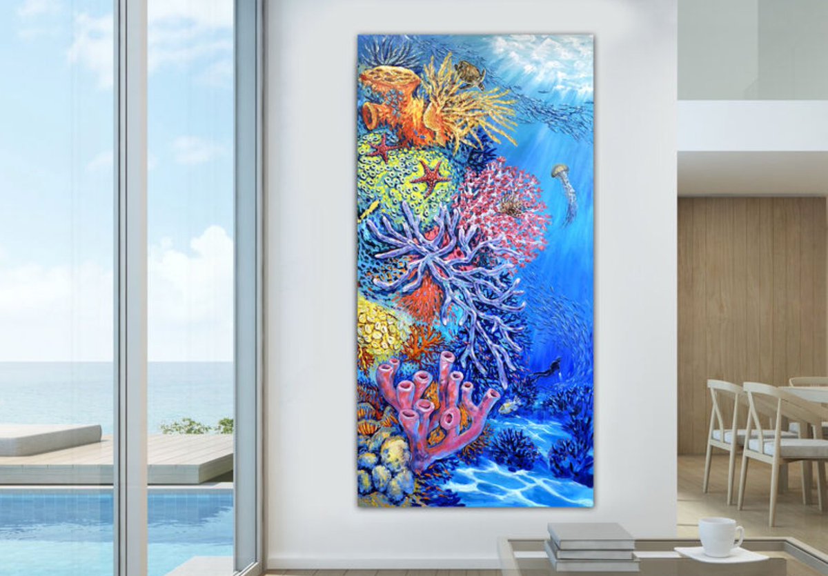 Coral Reef Wonder XLarge painting by Irina Redine. One of a kind Statement Art for sale: etsy.me/3Jq7Vmm via
@Etsy
#art #painting #artwork #ContemporaryArt #reef #greatbarrierreef #underwater #ocean #irinaredine #irinaredineart #irinaredineartist