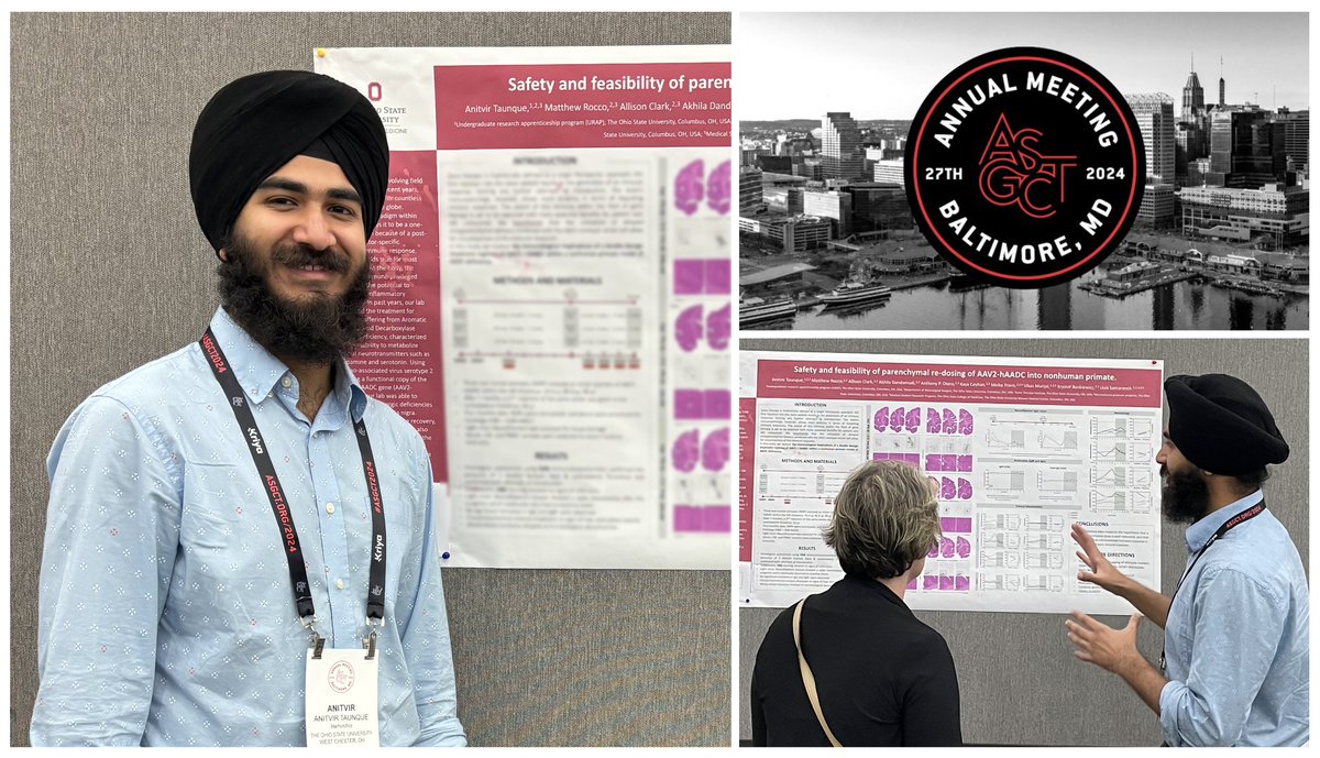 Samaranch Lab (@samaranchlab) on Twitter photo Another excellent poster presentation today at #ASGCT2024 from the lab. Phenomenal job, <a href="/anitvir/">Anitvir Taunque</a>! Great way to finish a fantastic conference! Another excellent poster presentation today at #ASGCT2024 from the lab. Phenomenal job, <a href="/anitvir/">Anitvir Taunque</a>! Great way to finish a fantastic conference!