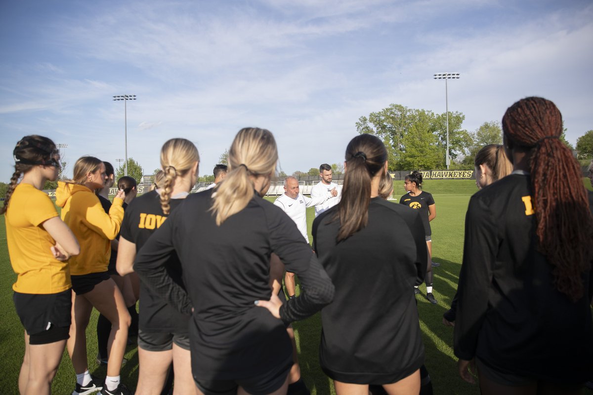 The University of Iowa Soccer team hosted an open practice at the Iowa Soccer complex on Friday. 📸: @IsabellaTis16