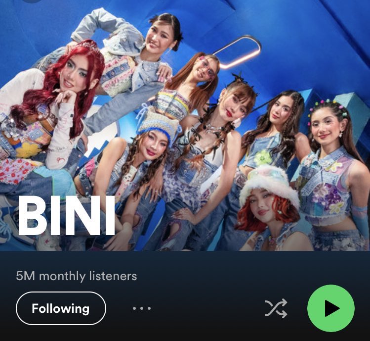 From January 2024 with 100k+ listeners to May 2024 with 5M listeners. Wow, just wow. Proud kami sainyo! #BINI