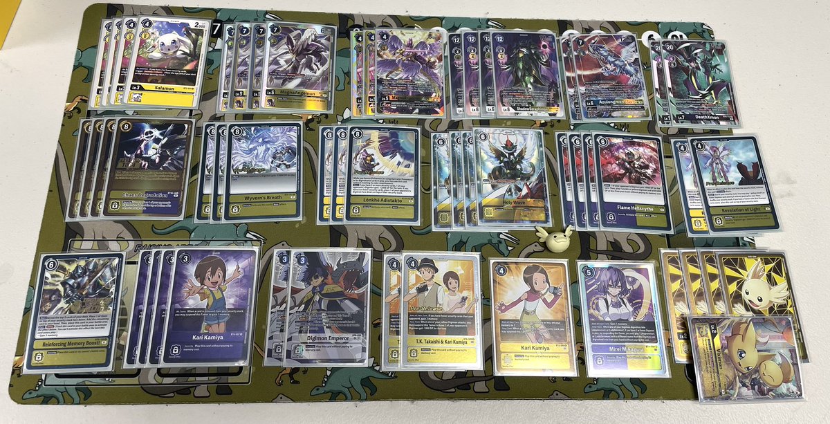 LaundroMATT__'s tweet image. Dusted off the ole Digimon cards after playing Star Wars Unlimited for the past couple months. Won our Magnamon Evo Cup. ⚔️

2-1 Beelzemon ✅
2-0 Machinedramon ✅
2-0 Numemon ✅
2-0 Armor Rush ✅

#DigimonCardGame